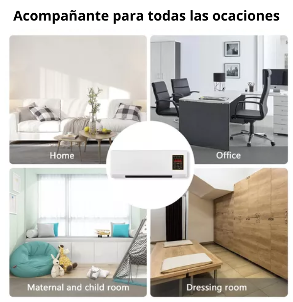 Aironix- Calefactor aire acondicionado portatil 2 en 1 pared