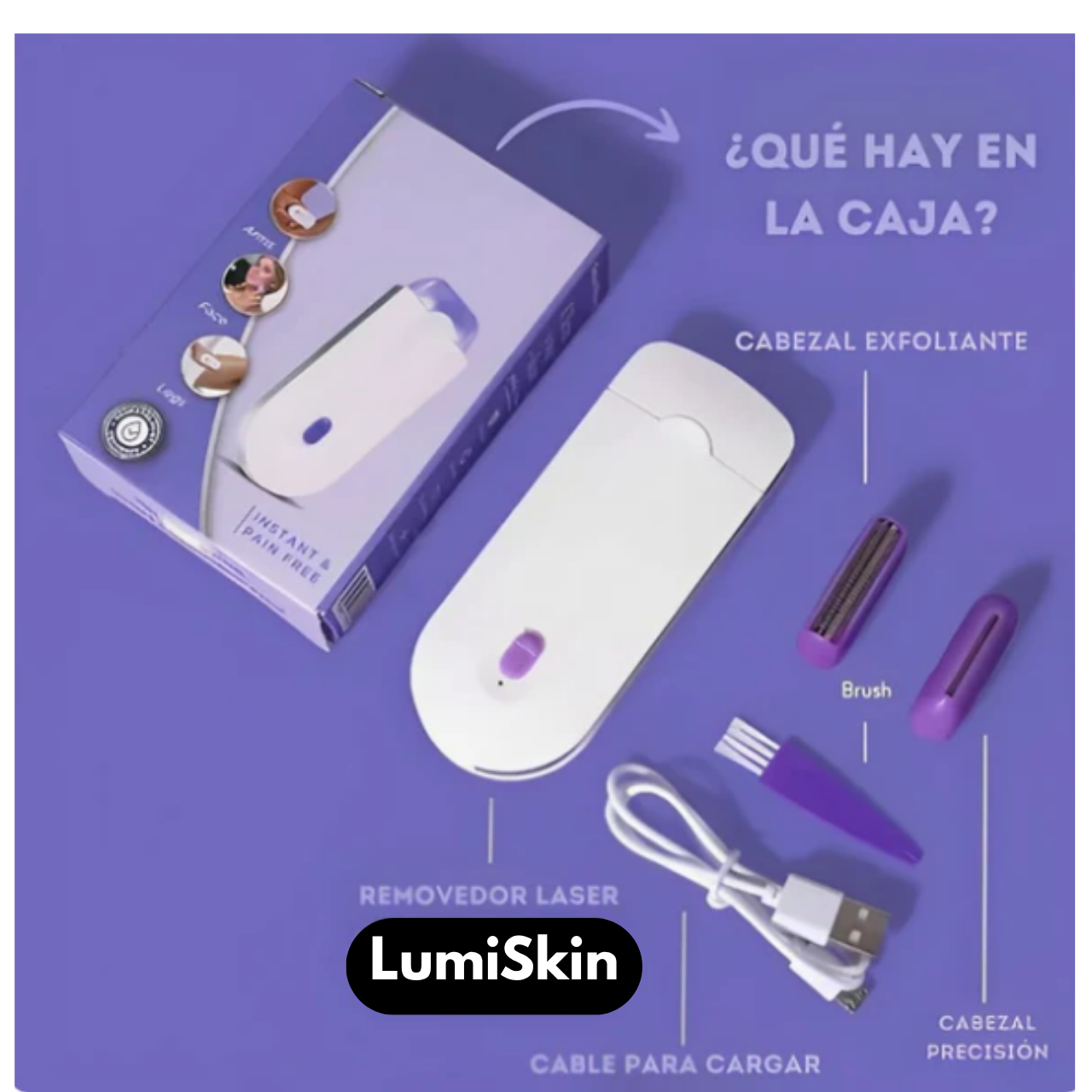LumiSkin- Depiladora Inalámbrica Recargable